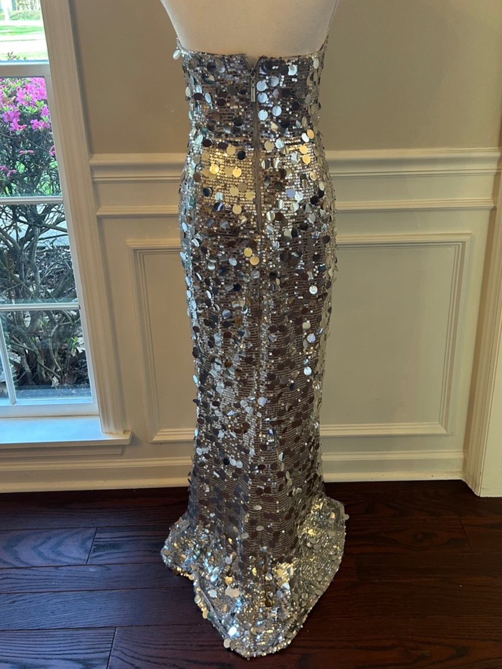 Farah Strapless Gown in Silver - Picture 4 of 5